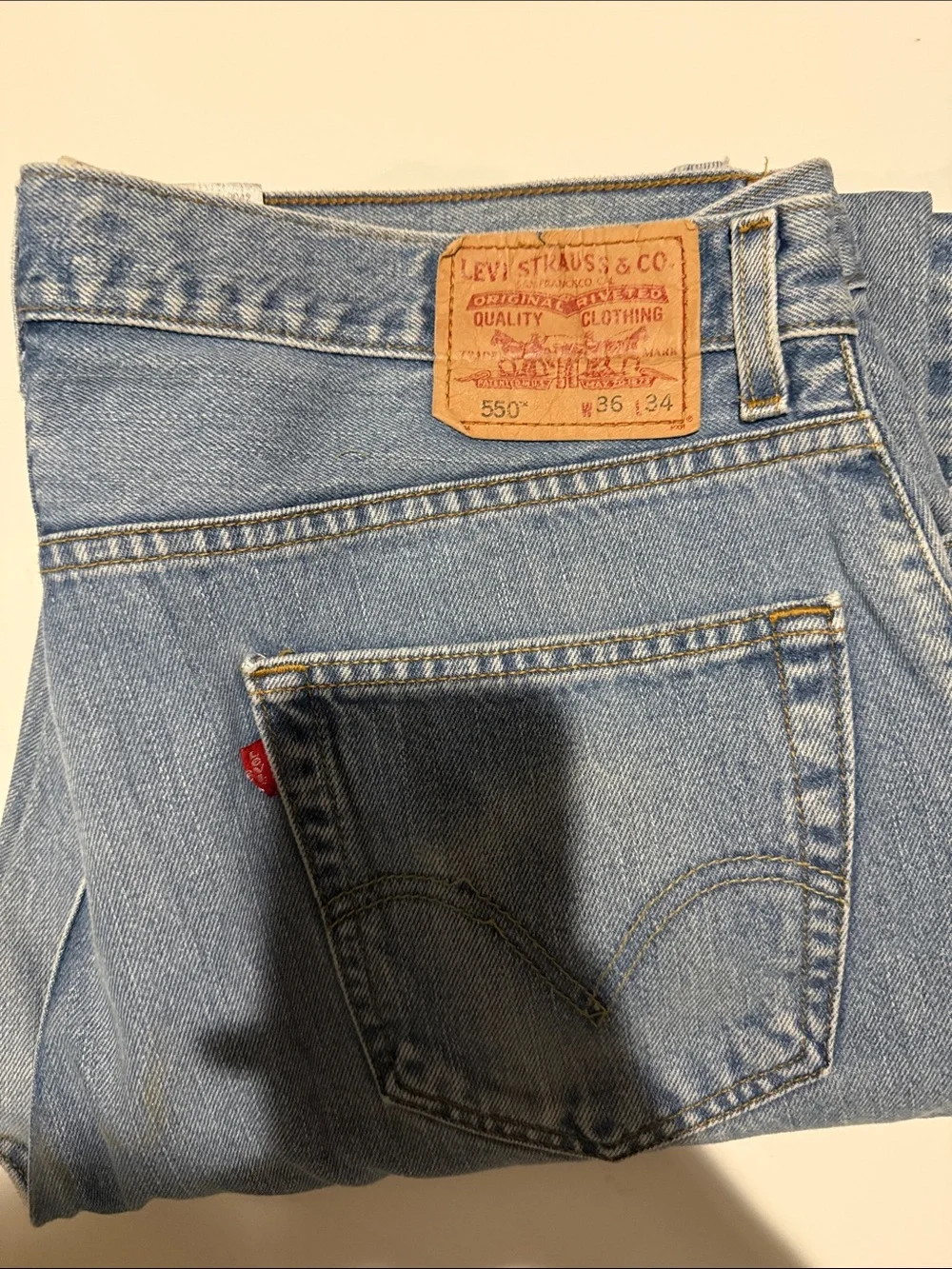 Levi's Men's 550 Relaxed Jeans - Light Blue Denim